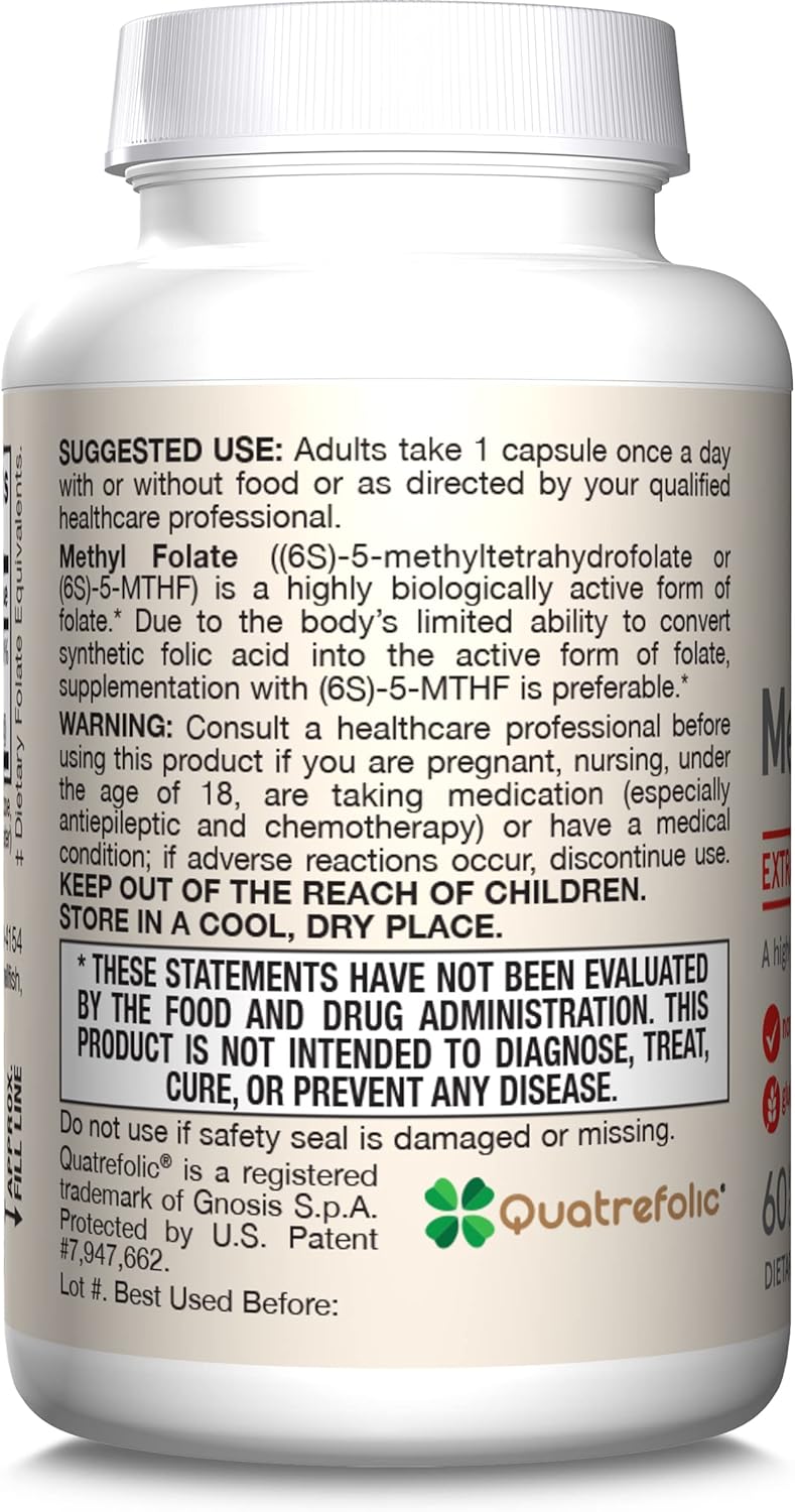 Methyl Folate 400 mcg 60 Capsules