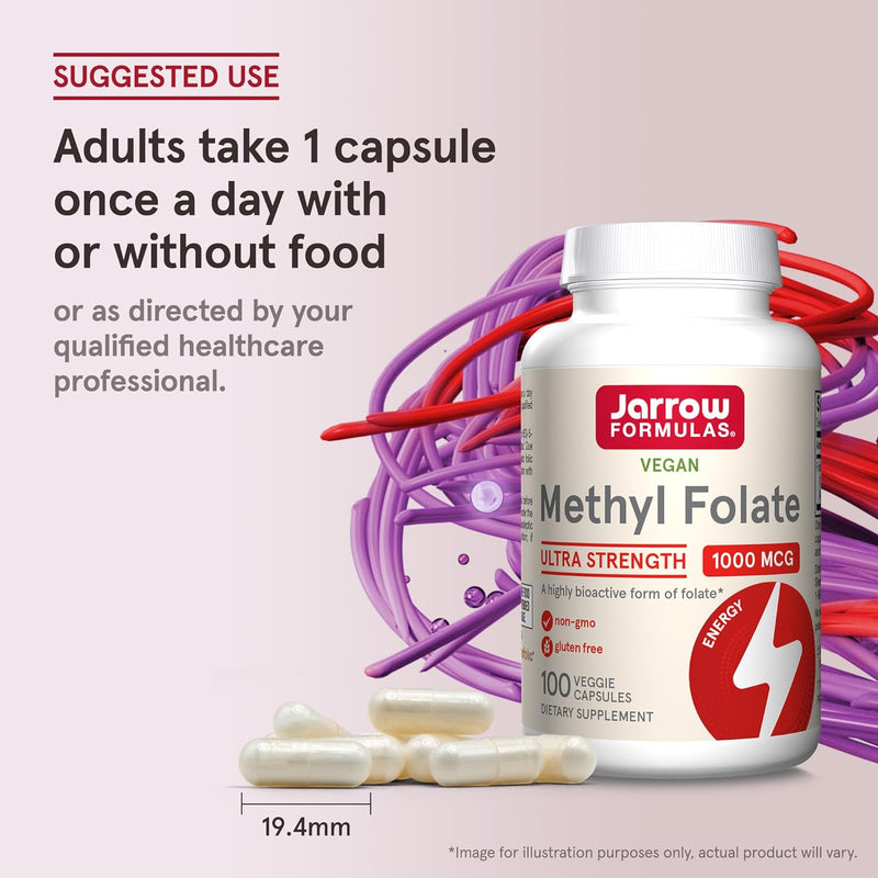 Methyl Folate 1000 mcg 100 Capsules