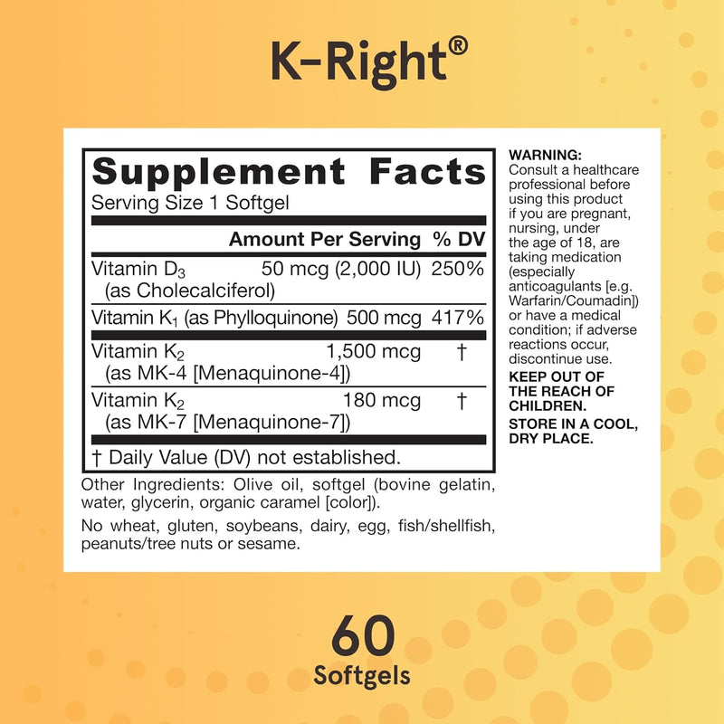K-Right Vitamin K-Complex 60 Softgels