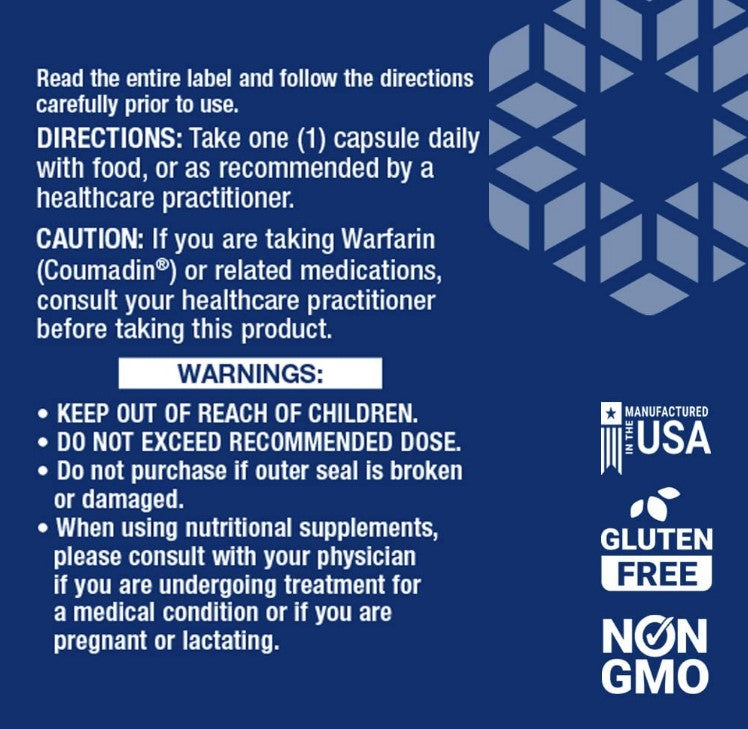 Mega Vitamin K2, 45,000 mcg (45 mg) 30 Capsules, by Life Extension