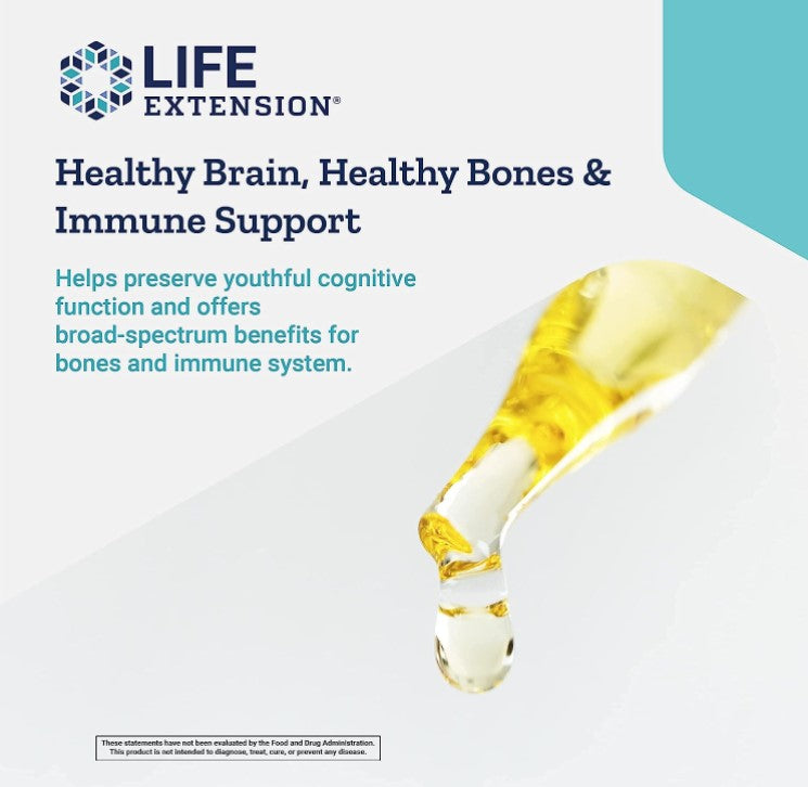 Liquid Vitamin D3, 50 mcg (2,000 IU), 1 fl oz (29.57 ml), by Life Extension