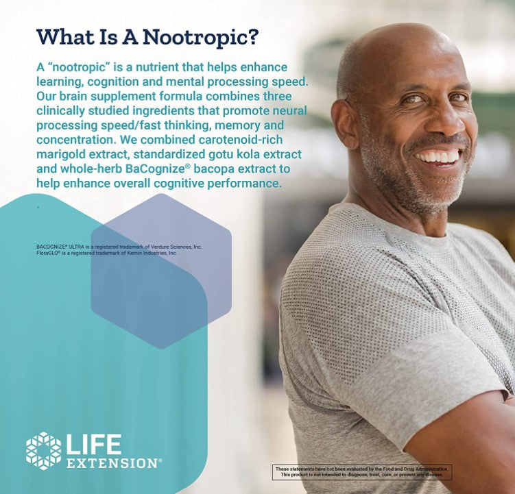 Quick Brain Nootropic, 30 Vegetarian Capsules, by Life Extension