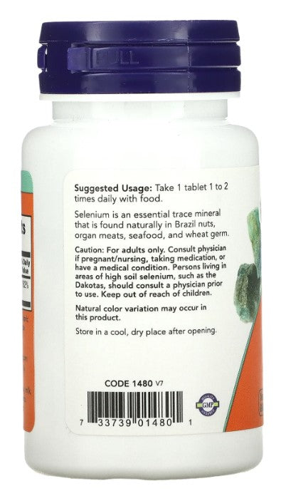 Selenium, 100 mcg, 100 Tablets, by NOW