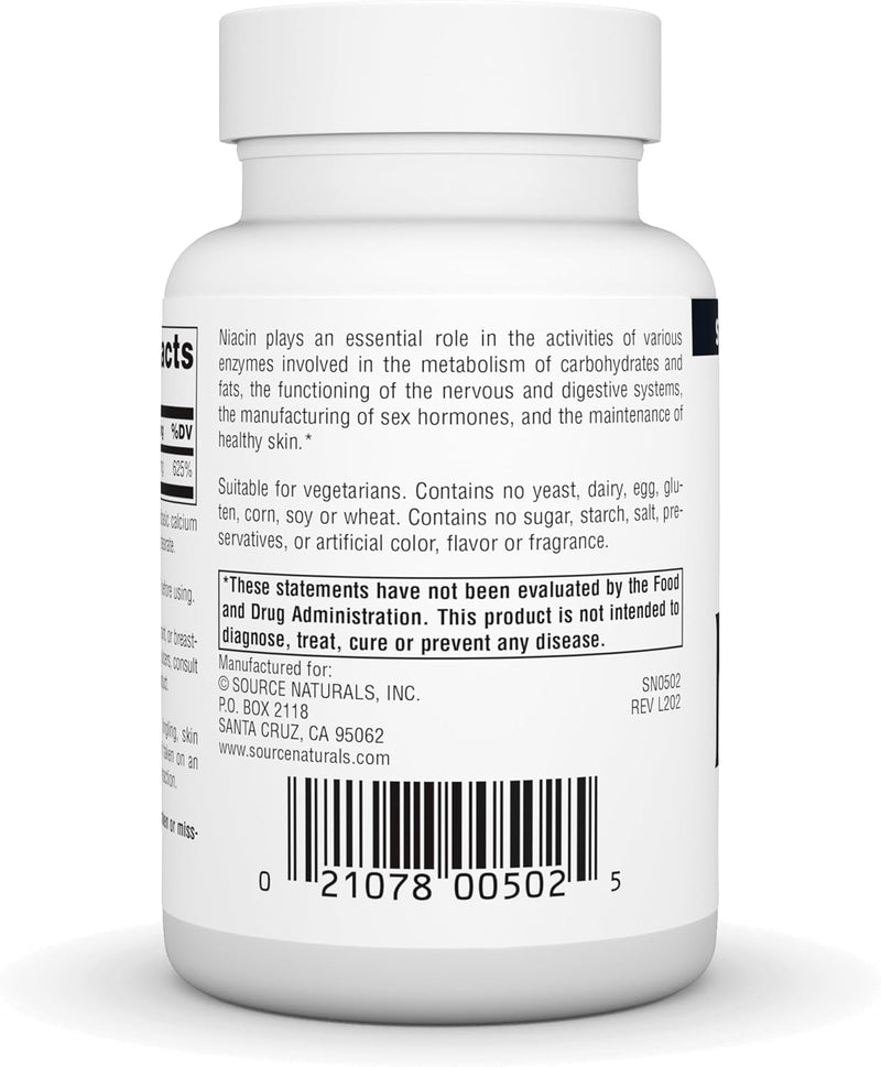 Niacin 100 mg 250 Tabs by Source Naturals