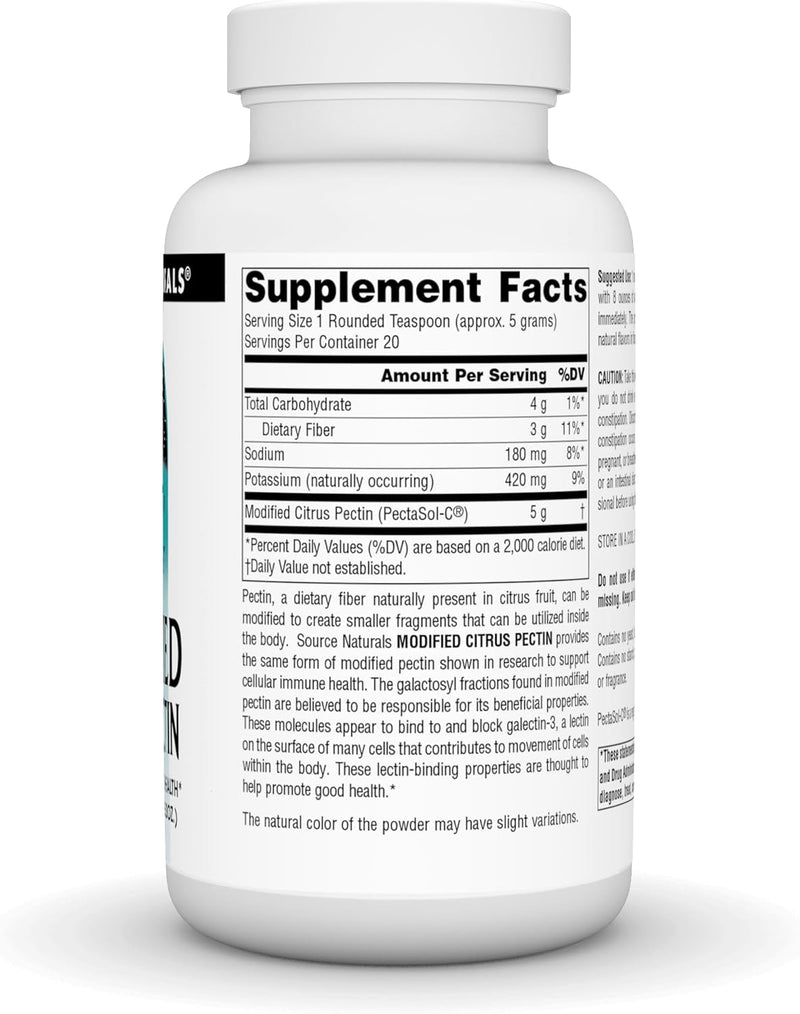 Modified Citrus Pectin Powder 100g by Source Naturals