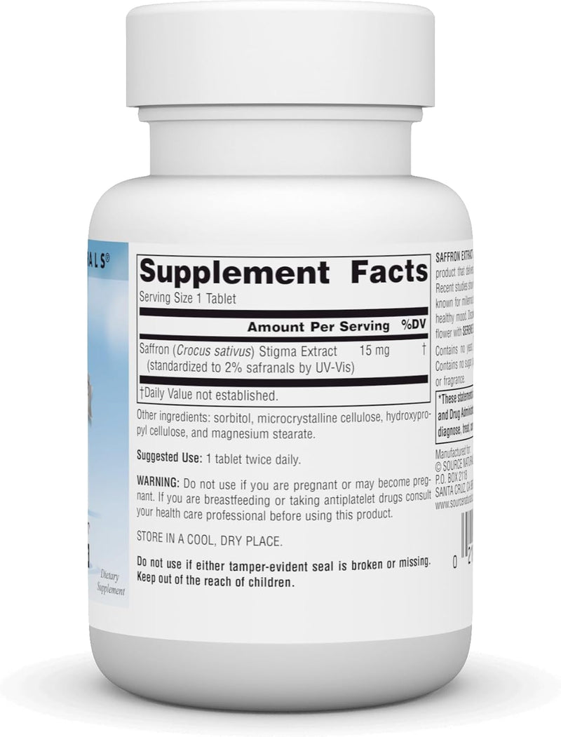 Saffron Extract 60 Tabs by Source Naturals