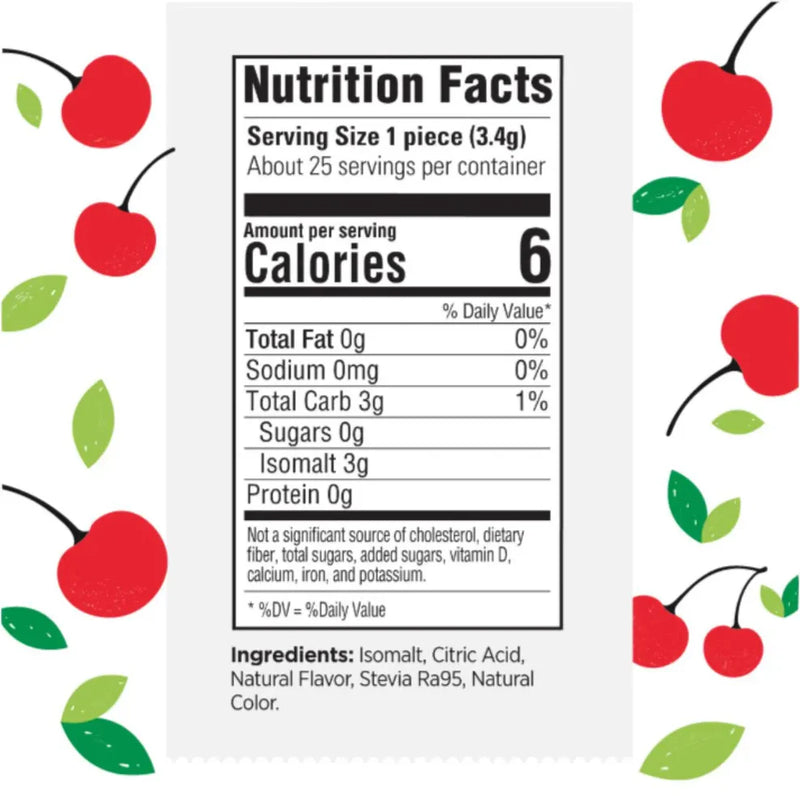 Sugar Free Cheery Cherry Hard Candy Pouch 3 oz (85 g) by Stevita Naturals