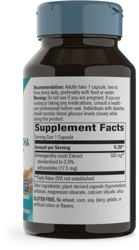 Ashwagandha Standardized 60 Veg Capsules by Nature&