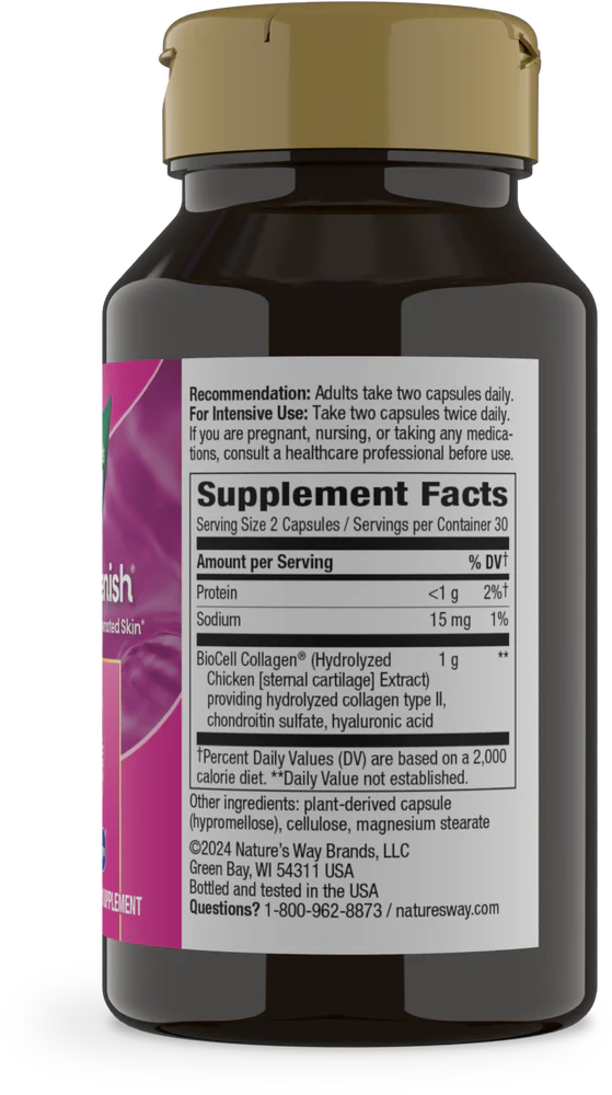 Hydraplenish, Patented BioCell Collagen, 60 Capsules by Nature&