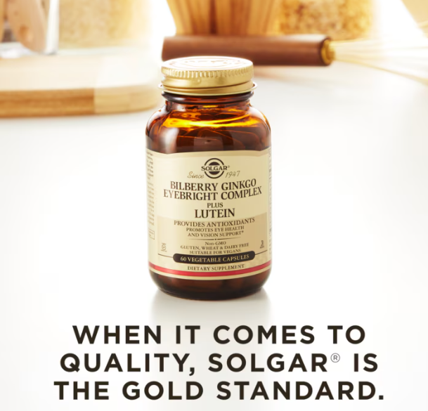 Bilberry Ginkgo Eyebright Complex Plus Lutein 60 Vegetable Capsules by Solgar