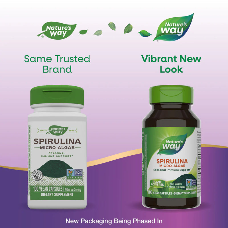 Spirulina Micro-Algae 380 mg 100 Vegetarian Capsules by Nature&