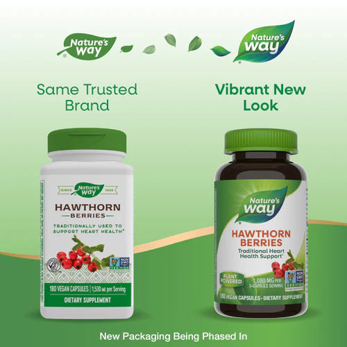 Hawthorn Berries 360 mg 180 Vegetarian Capsules by Nature&
