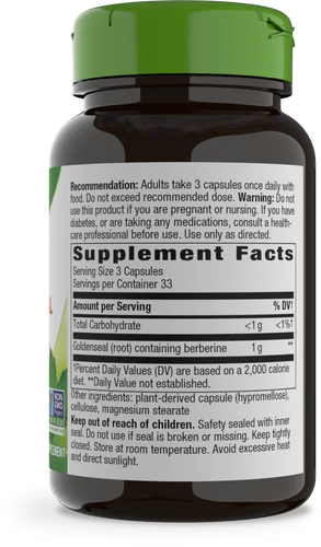 Goldenseal Root 1,000 mg 100 Vegetarian Capsules by Nature&