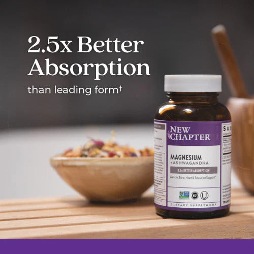 Magnesium + Ashwaganda 30 tablets by New Chapter