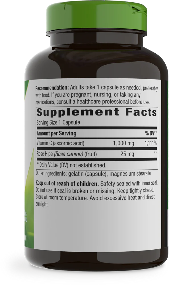 Vitamin c with Rose Hips 1000 mg 250 Capsules