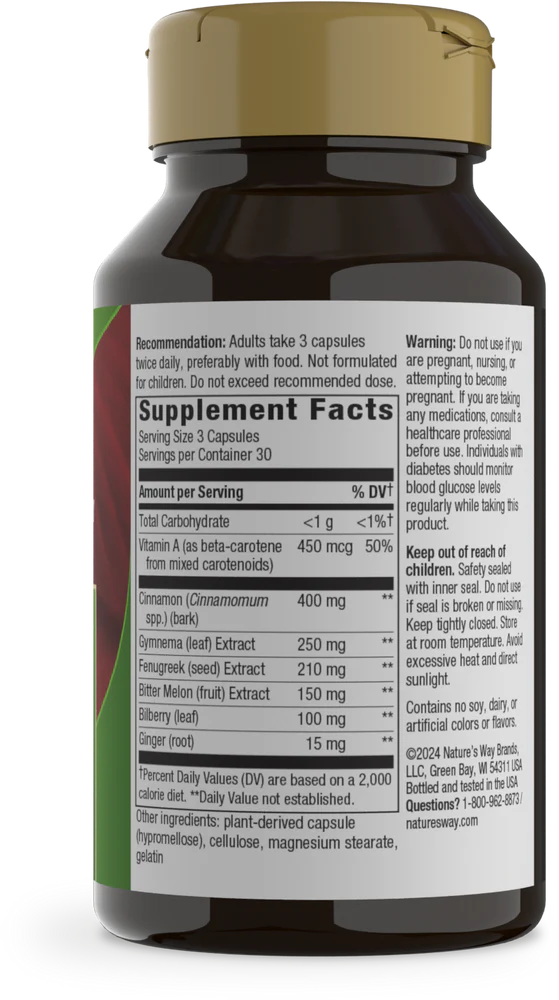 Blood Sugar Metabolism Blend 90 Veg Capsules by Nature&