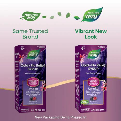 Umcka Cold+Flu Fructose-Free Syrup Berry 4 oz (120 ml)