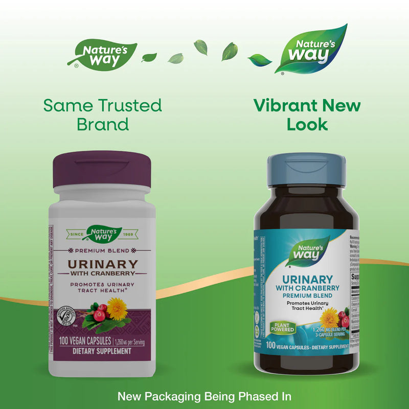 Urinary with Cranberry 420 mg 100 Vegetarian Capsules by Nature&