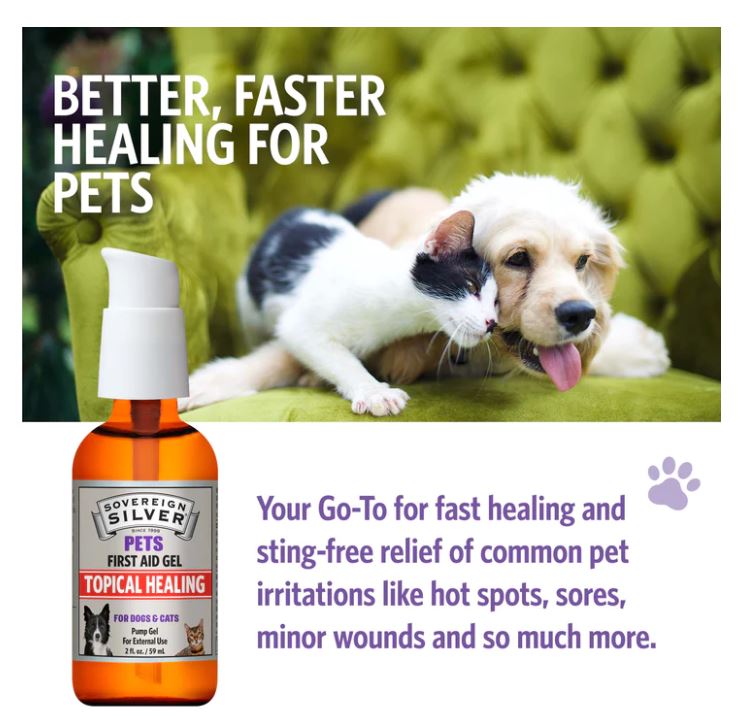 PETS First Aid Gel - Pump 2oz - By Sovereign Silver