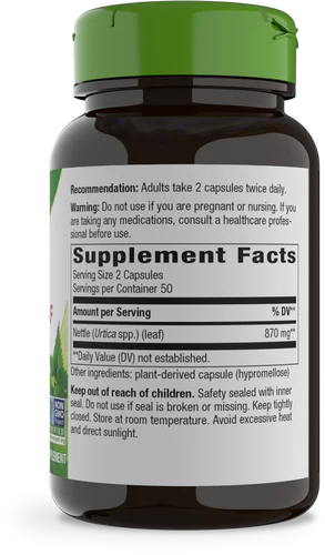Nettle Leaf, 435 mg, 100 Vegan Capsules by Nature&