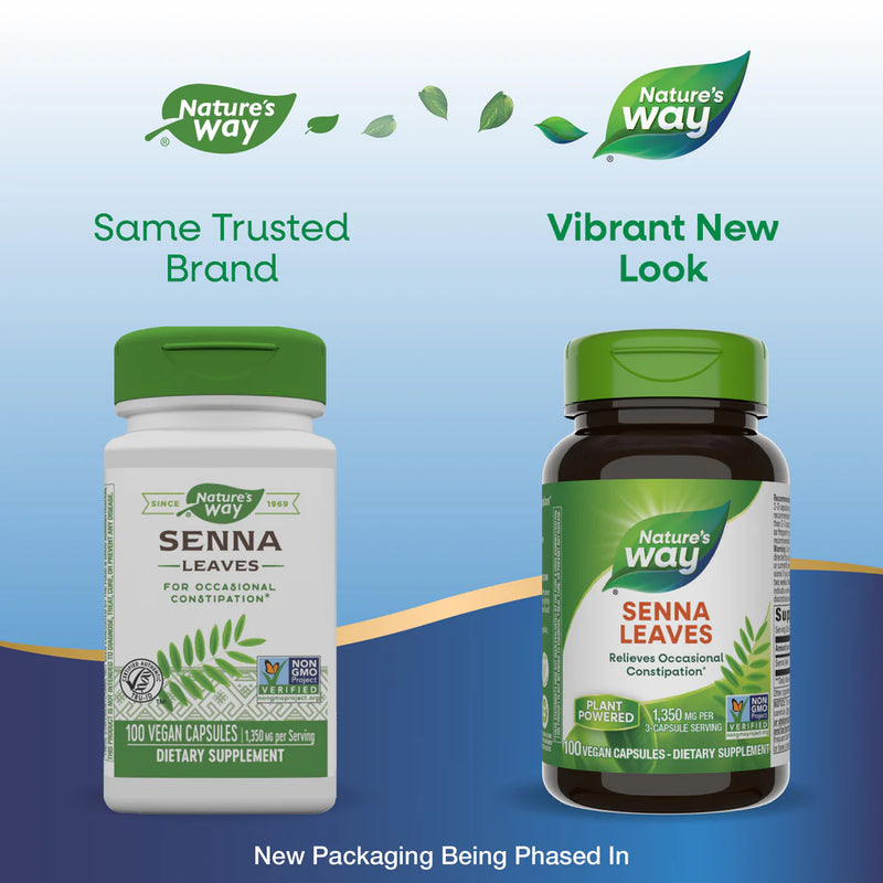 Senna Leaves 450 mg 100 Vegetarian Capsules by Nature&