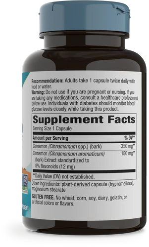 Cinnamon Standardized 120 Veg Capsules