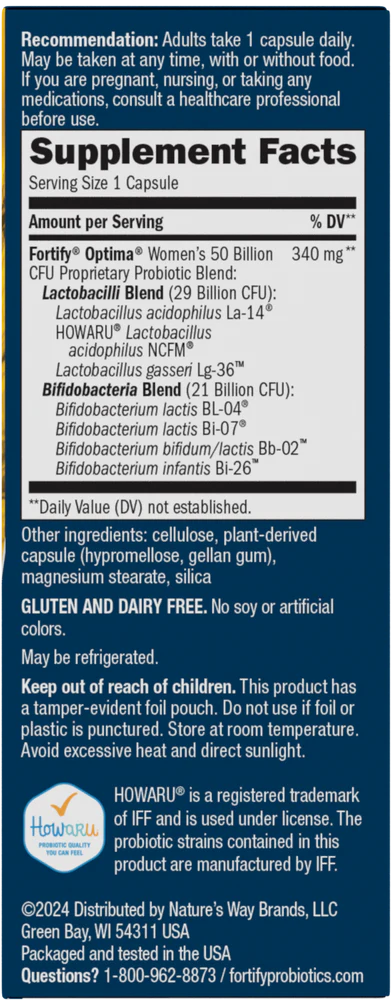 Primadophilus Optima (now Fortify Optima) Women&