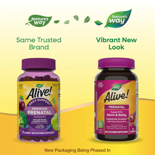 Alive! Prenatal Gummy Vitamins 75 Gummies