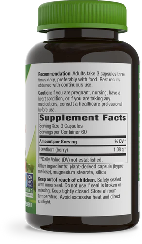 Hawthorn Berries 360 mg 180 Vegetarian Capsules by Nature&