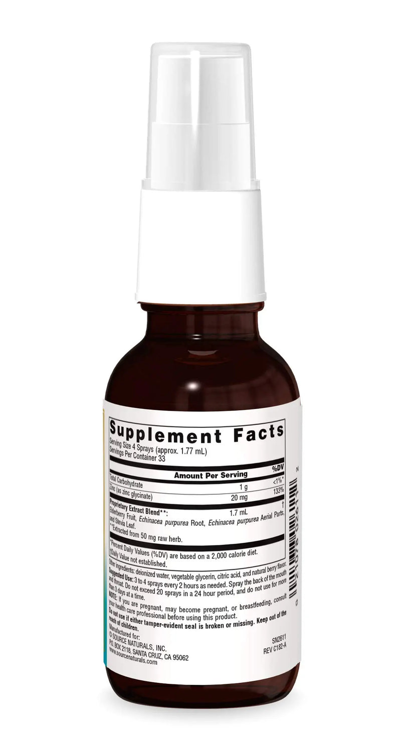 Wellness Zinc Throat Spray™, berry 2 oz by Source Naturals