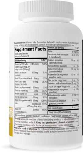 Prenatal Multi-Vitamin & Multi-Mineral 180 Capsules by Nature&