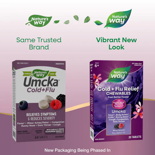 Umcka Cold+Flu Berry Flavor 20 Chewable Tablets