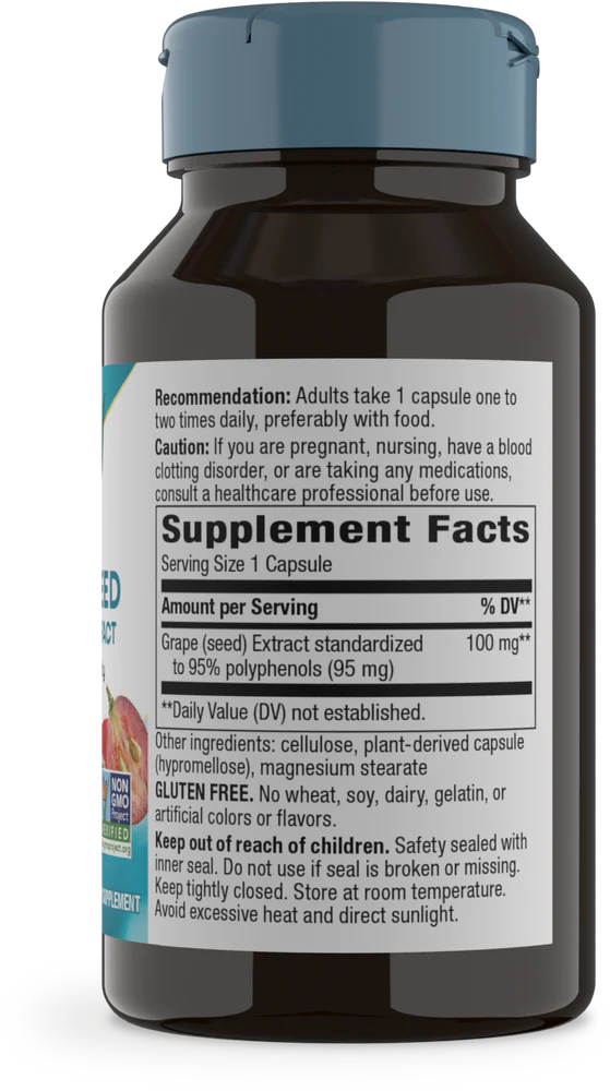 Grape Seed Standardized 60 Veg Capsules by Nature&
