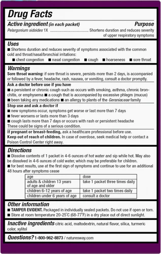 Umcka ColdCare Soothing Hot Drink Lemon Flavor 10 Packets