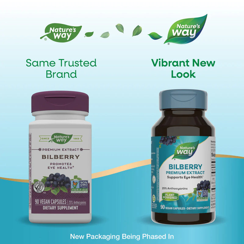 Bilberry Standardized 90 Veg Capsules by Nature&