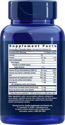 Bone Restore 60 Chewable Tablets (Chocolate Flavored) Life Extension