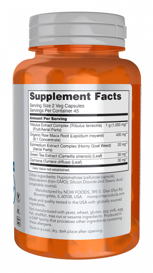 Tribulus Extreme 90 Veg Capsules, NOW Sports