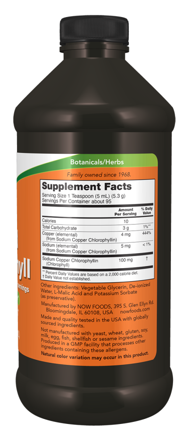 Liquid Chlorophyll Unflavored 16 fl. oz. (473 mL), NOW Foods