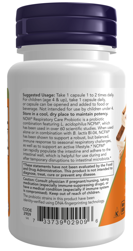 Respiratory Care Probiotic 60 Veg Capsules, NOW Foods
