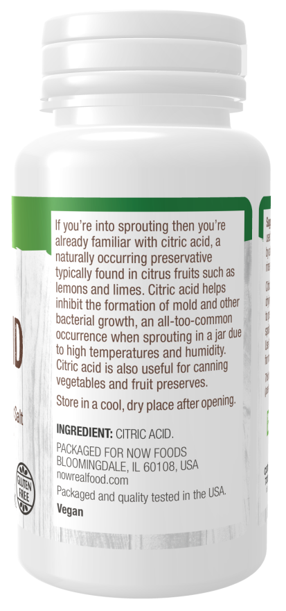 Citric Acid 4 oz. (113g) by NOW Real Food