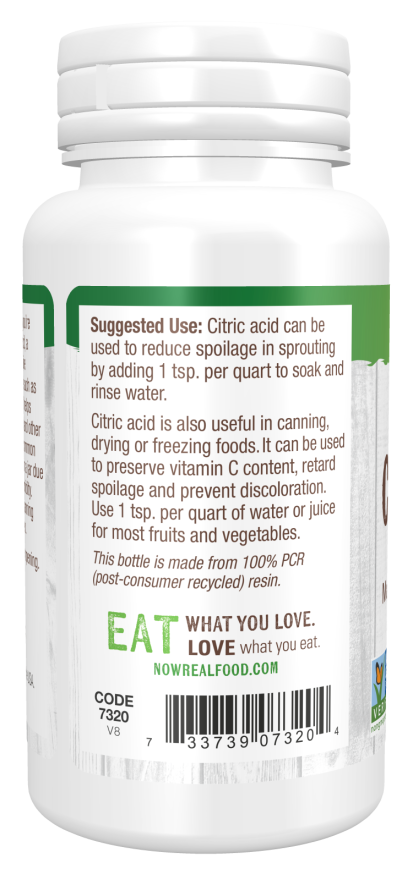 Citric Acid 4 oz. (113g) by NOW Real Food