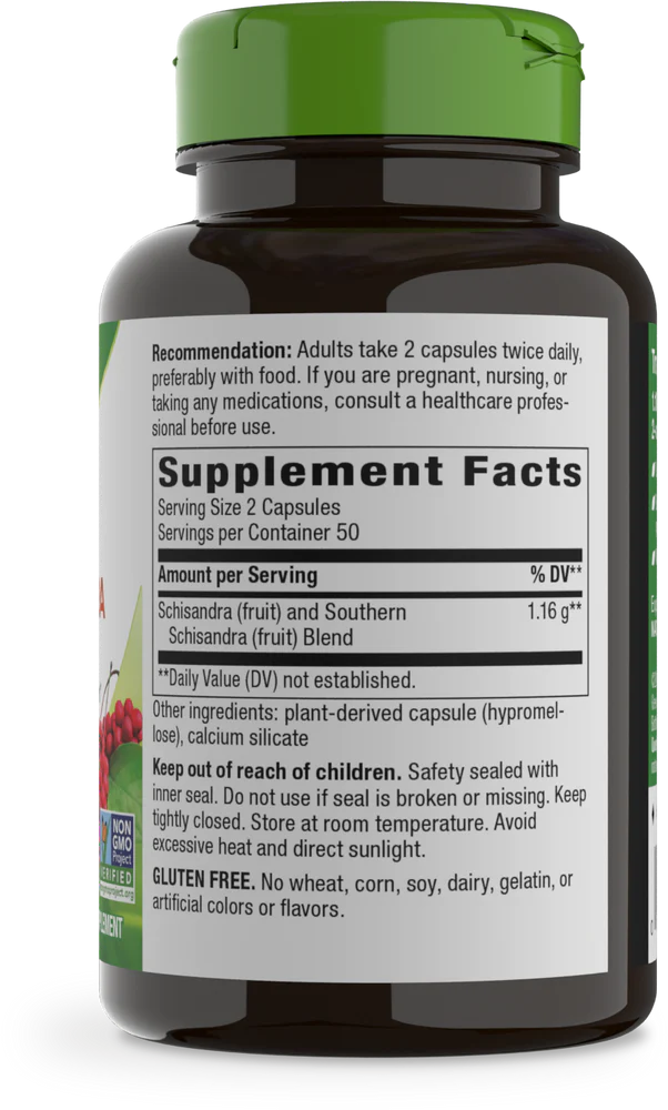 Schisandra Fruit 580 mg 100 Vegetarian Capsules by Nature&