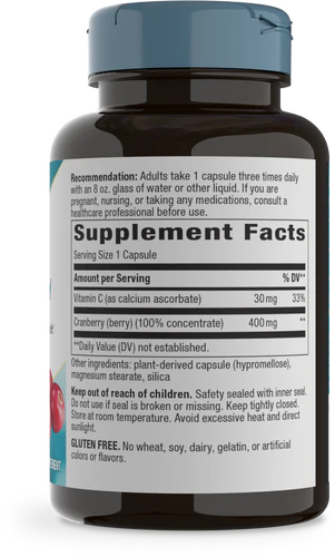 Cranberry Standardized 120 Vegetarian Capsules