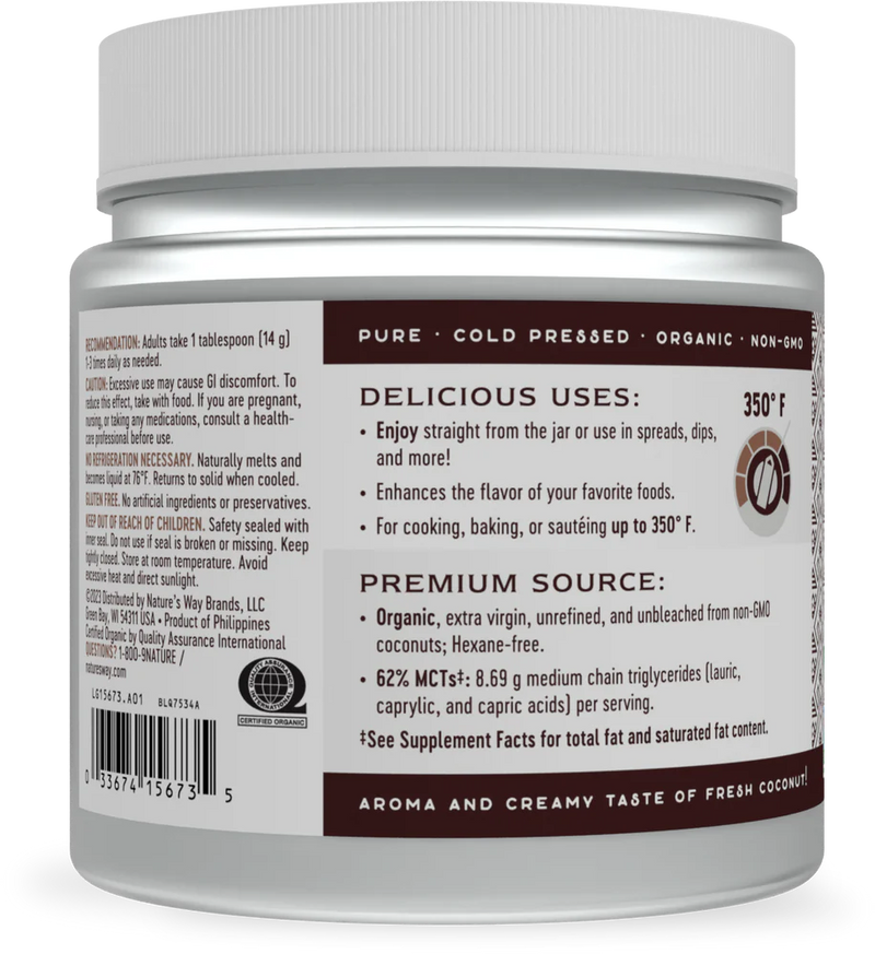 Coconut Oil Extra Virgin 16 oz (454 g)