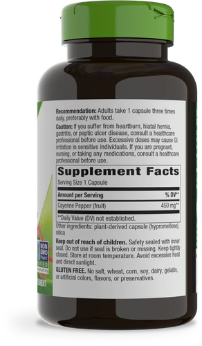 Cayenne 40,000 HU Potency 180 Veg Capsules