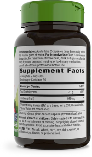 Cranberry Fruit 465 mg 100 Vegetarian Capsules