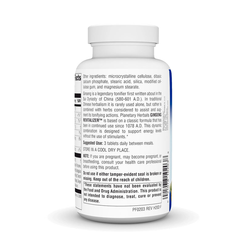 Ginseng Revitalizer 964 mg 180 Tablets, Planetary Herbals