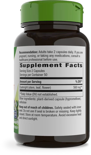 Eyebright Herb, 280 mg, 100 Vegan Capsules by Nature&