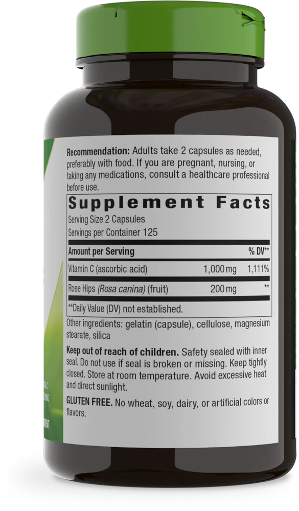 Vitamin C-500 with Rose Hips 250 Capsules