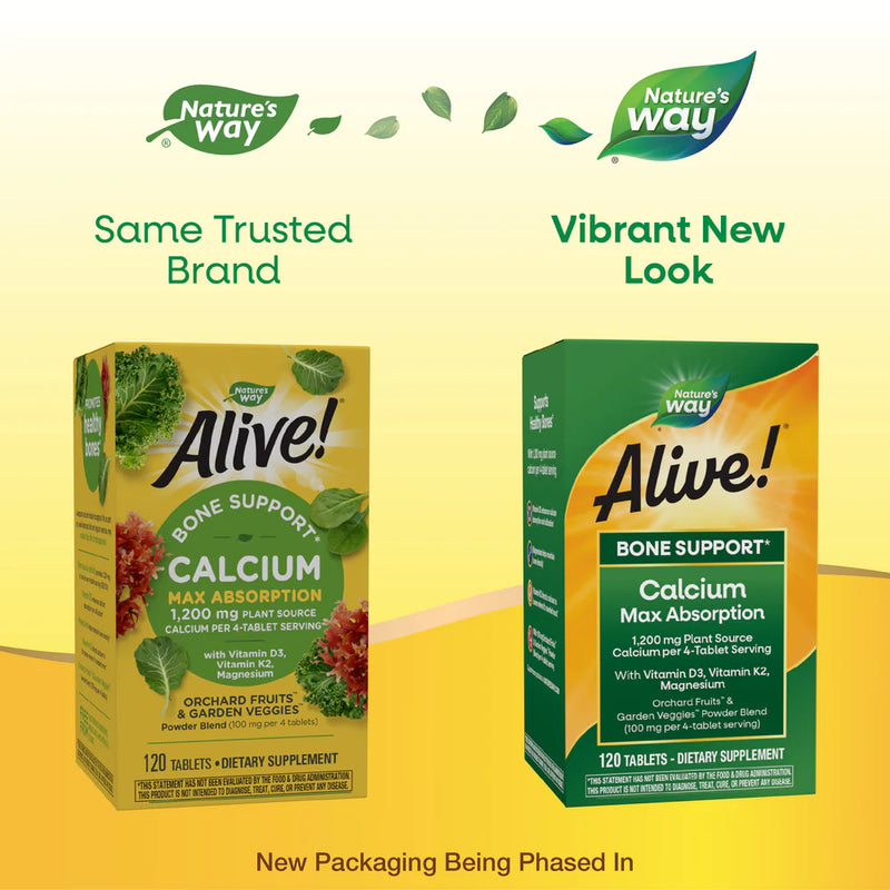 Alive! Calcium Bone Support 120 Tablets
